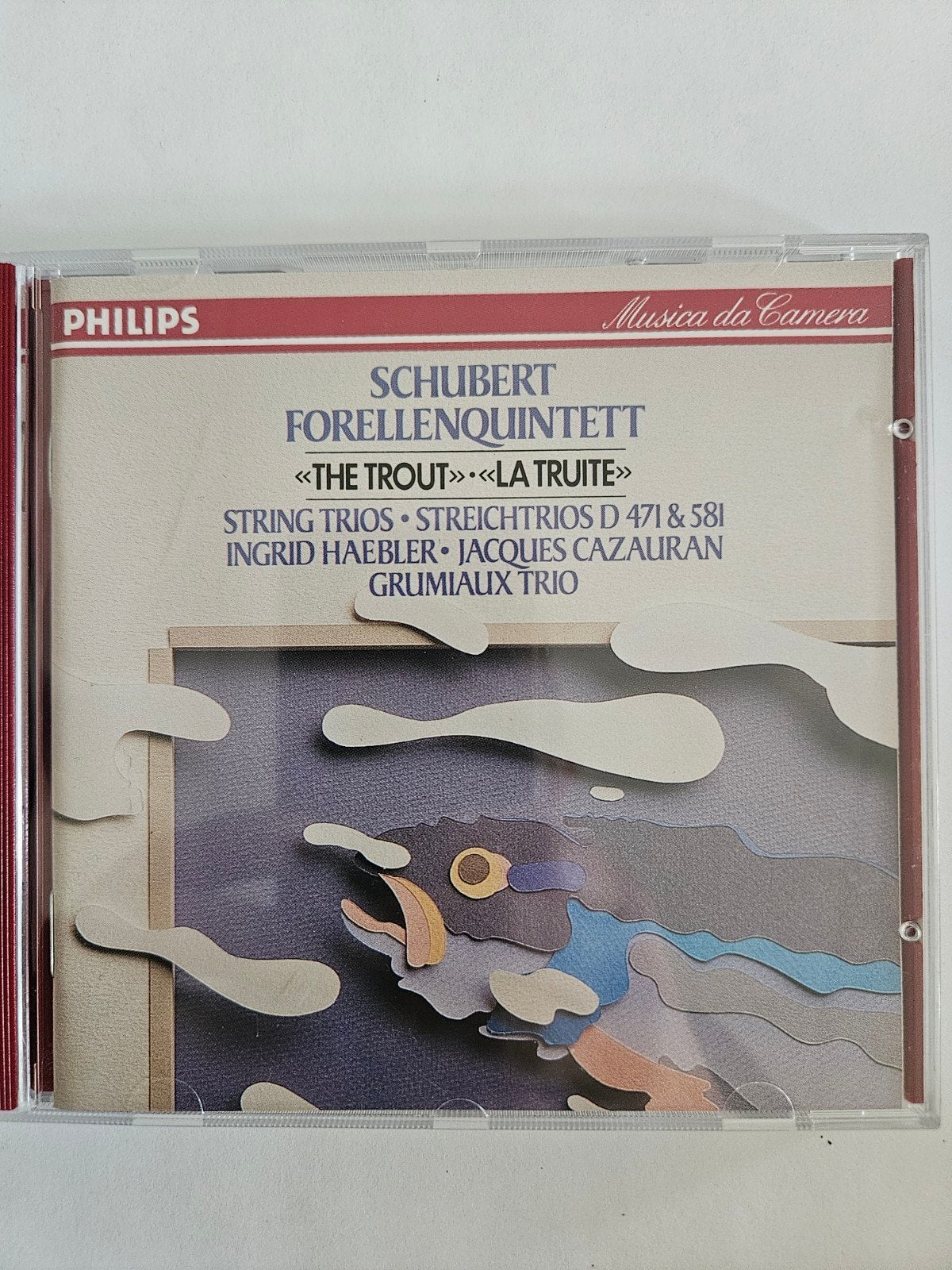 Schubert: Forellenkwintet & Strijktrio's - Philips CD, Ophalen of Verzenden, Romantiek, Zo goed als nieuw, Kamermuziek
