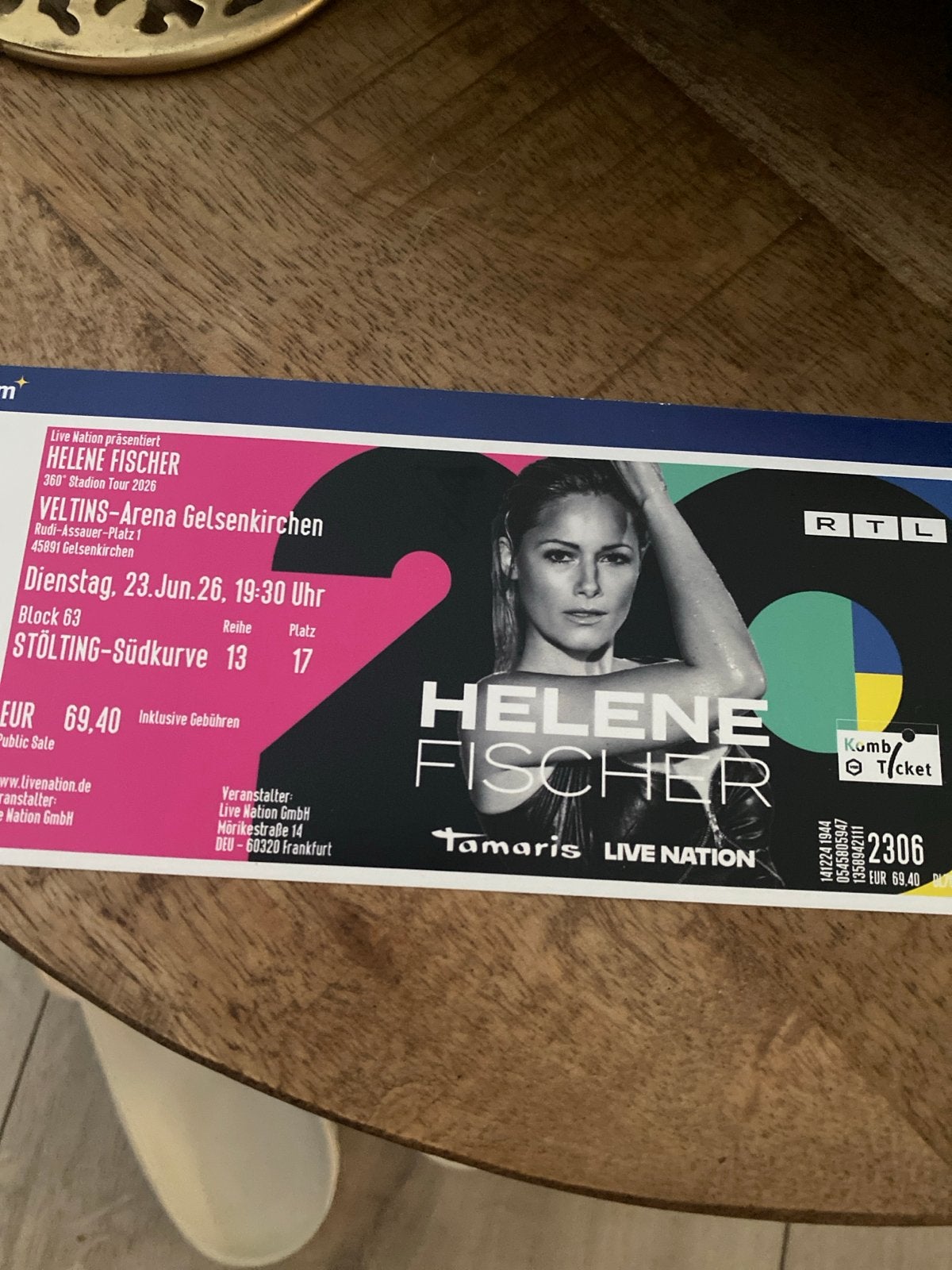 Helene Fischer 4 tickets, Twee personen, Juni