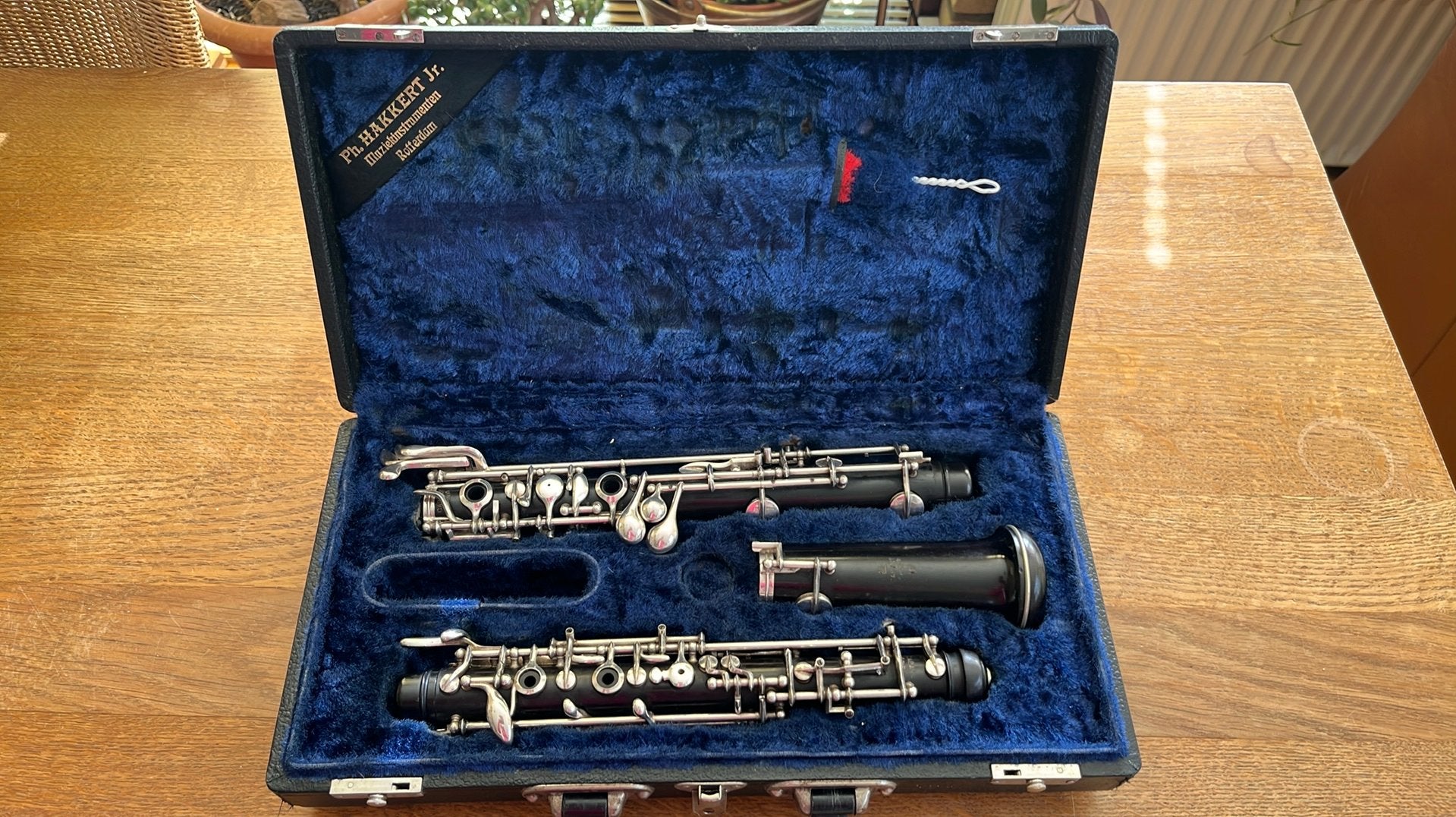 HOBO. CABART,  2 Legere kunststof rieten , 3 lesboeken!!, Muziek en Instrumenten, Blaasinstrumenten | Hobo's, Gebruikt, Met koffer