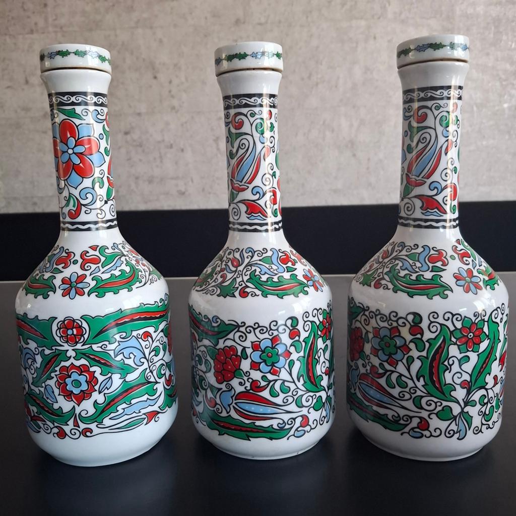 Set van 3 Griekse porseleinen flessen, Antiek en Kunst, Antiek | Porselein, Ophalen of Verzenden