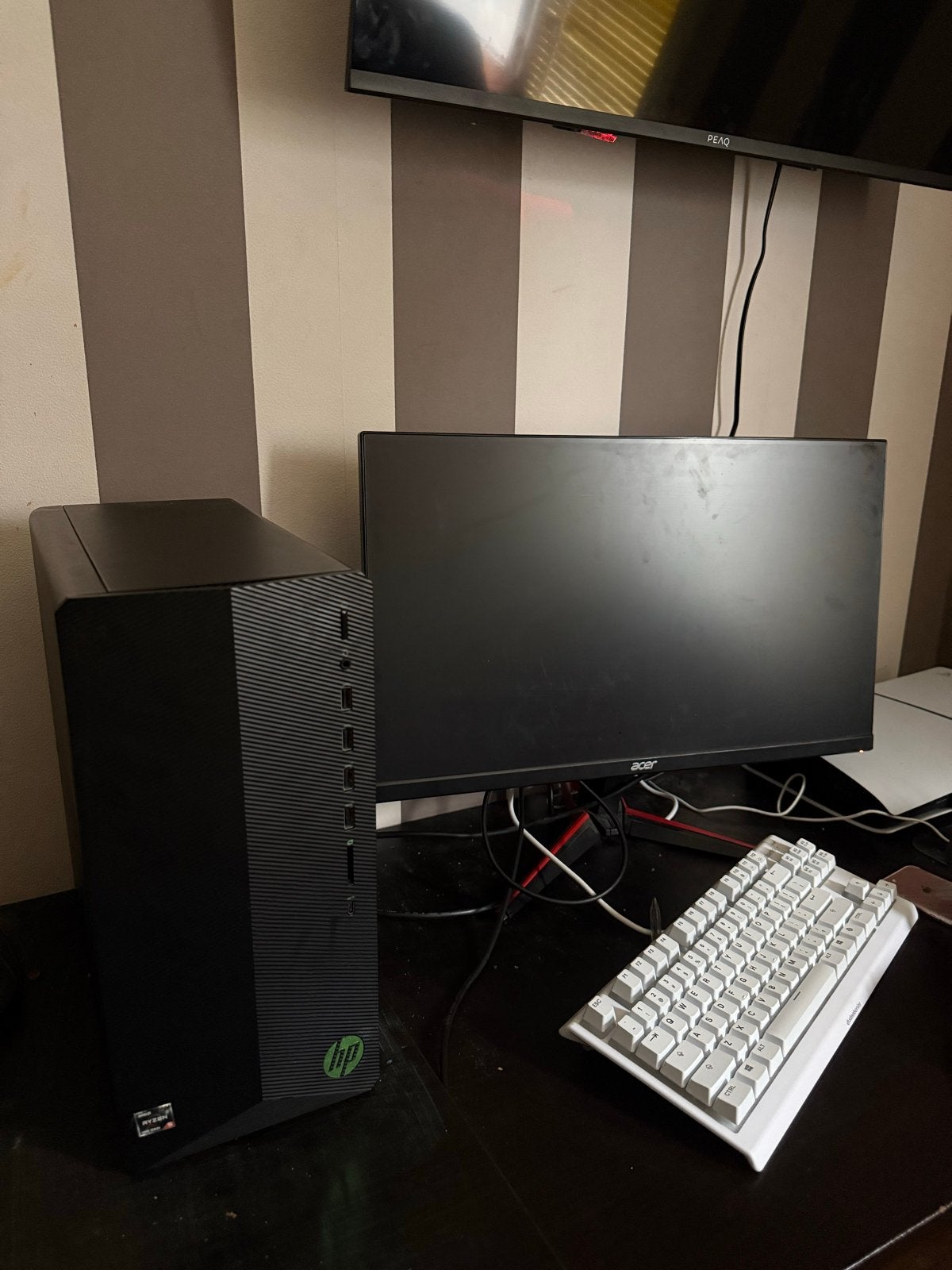 HP pavillion gaming pc + acer monitor 75hz, Computers en Software, Ophalen, Gebruikt, Gaming, Met videokaart