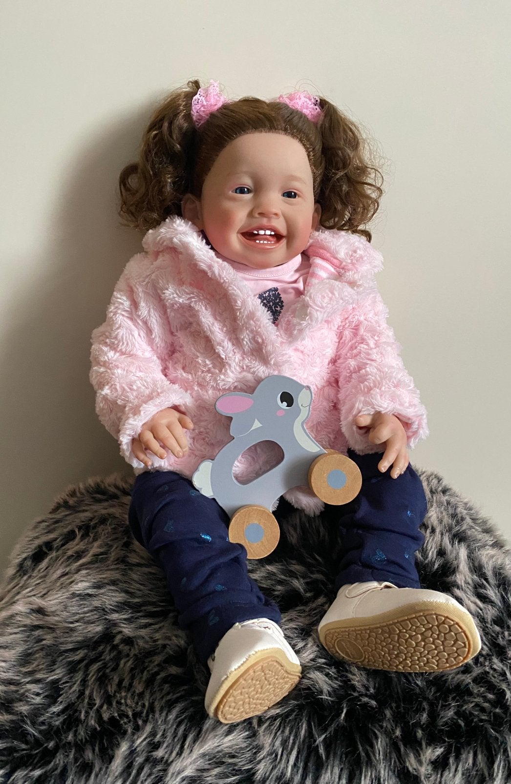 Reborn toddler meisje / 60 cm, Verzamelen, Verzenden, Zo goed als nieuw, Pop, Levensecht of Reborn