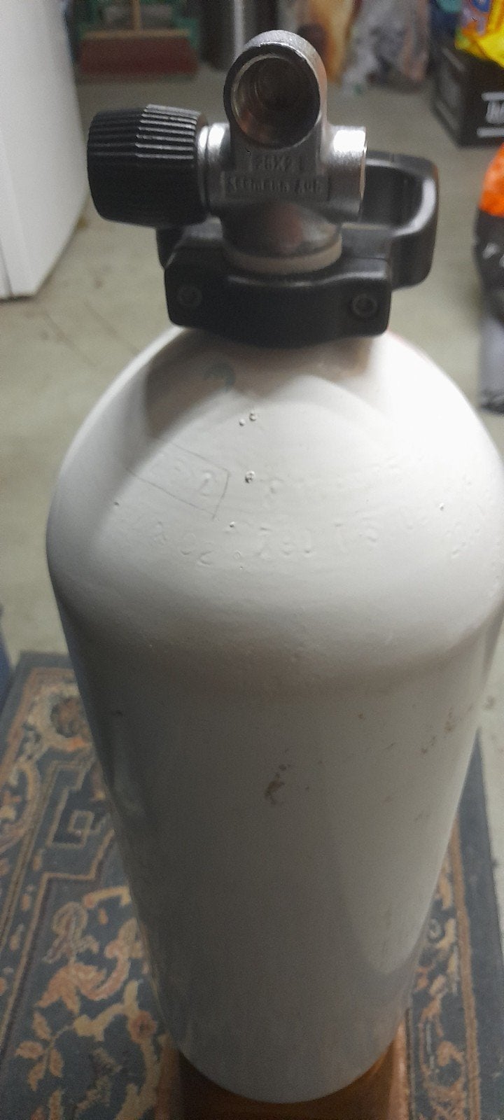 15 liter duikfles / fles gekeurd m25x2, Watersport en Boten, Duiken, Ophalen of Verzenden, Gebruikt, Duikfles