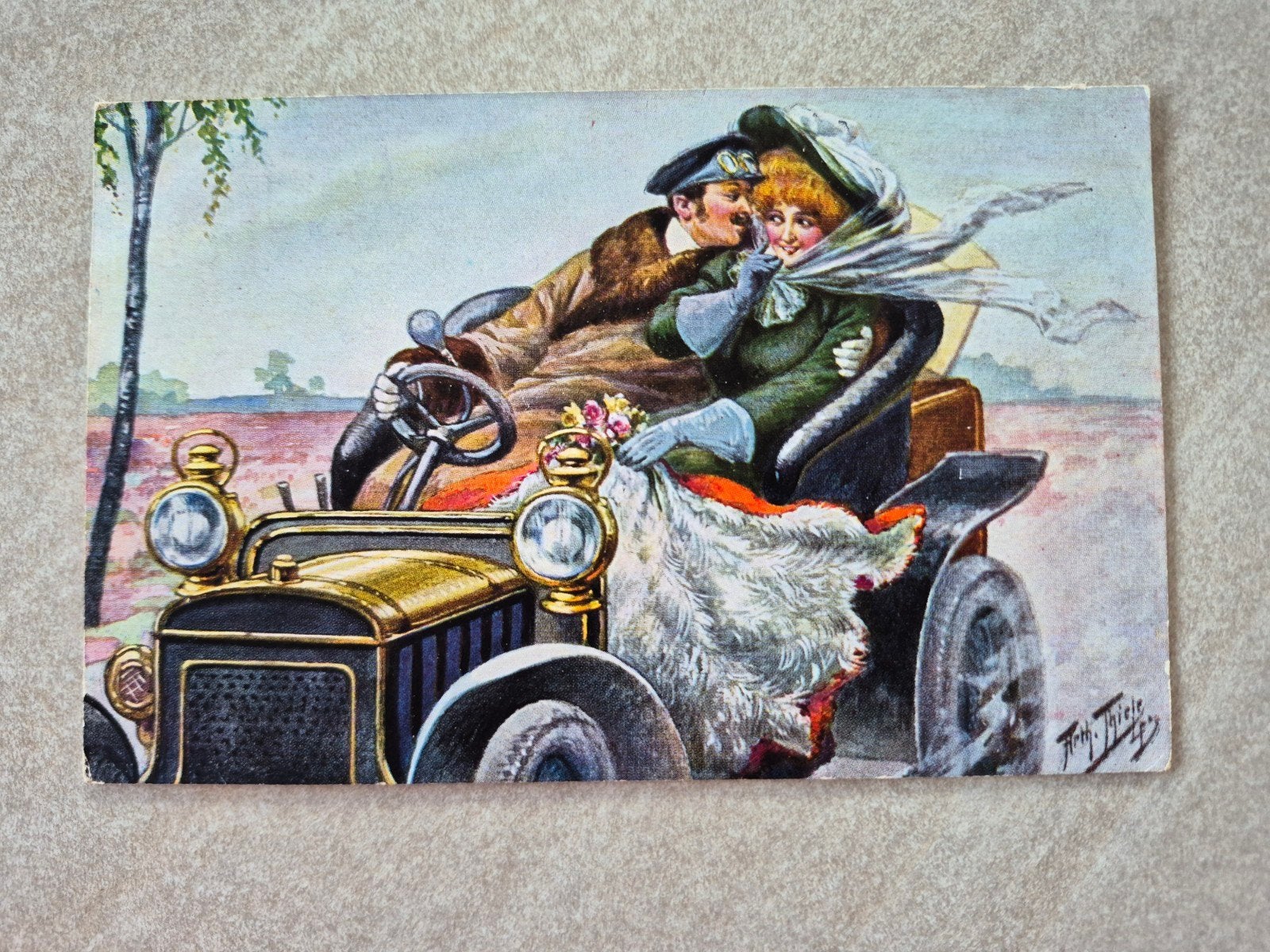Arthur Thiele ansichtkaart, Gesigneerd, Ophalen of Verzenden, Personages en Fantasiefiguren