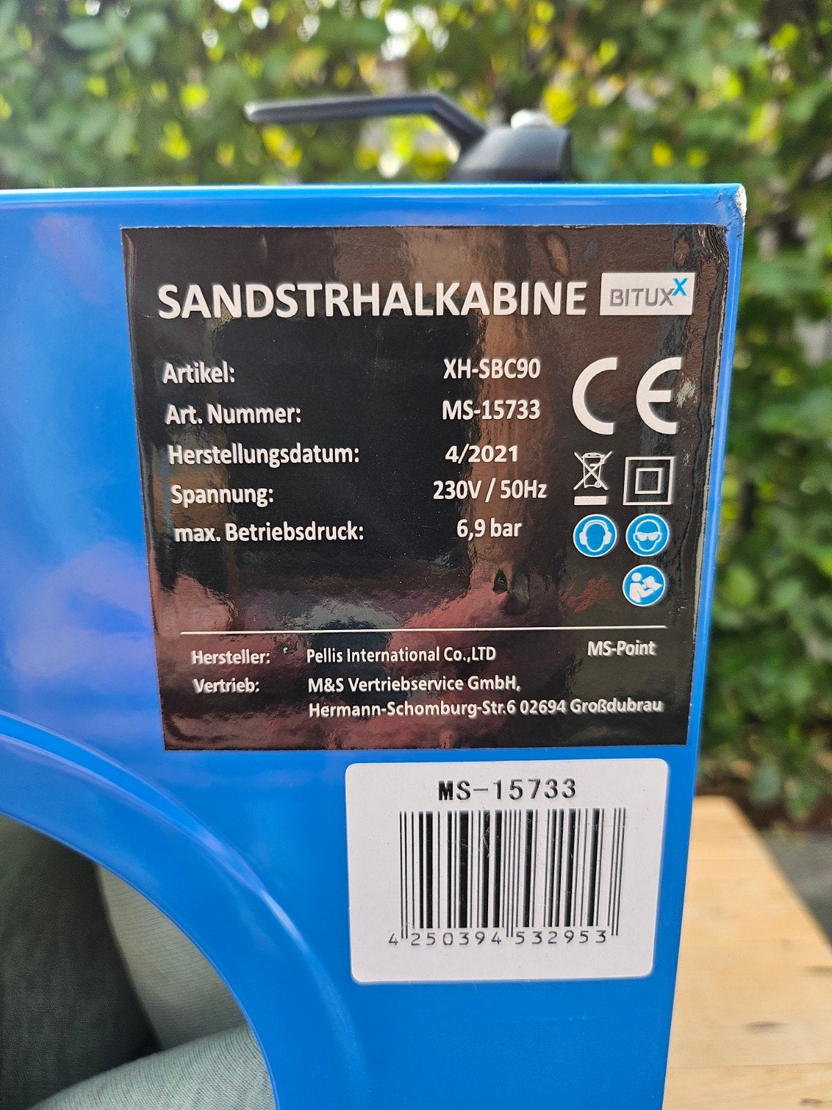 Zandstraalcabine Bitux XH-SBC90, Ophalen, Nieuw