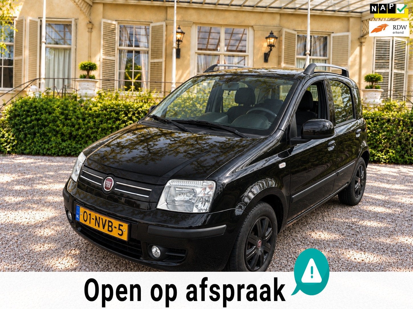Fiat Panda 1.2 Sempre AIRCO I HOGE INSTAP I ELEK PAKKET NAP, Gebruikt, 1242 cc, Zwart, Origineel Nederlands