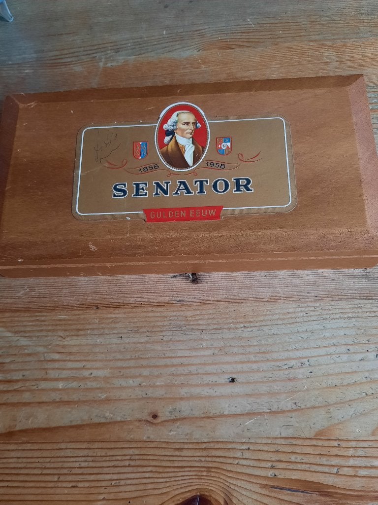 Senator Gulden Eeuw sigarendoos, Ophalen of Verzenden, Tabaksdoos of Verpakking