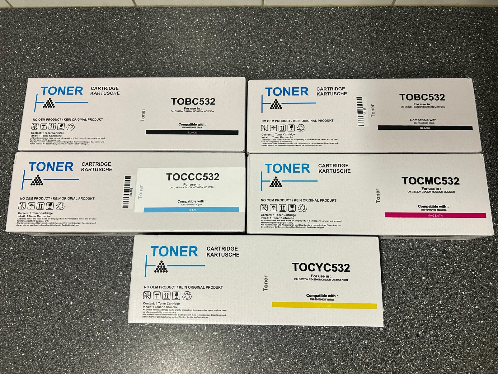 Toner Cartridges voor OKI C532DN, MC563DN, MC573DN - Diverse, Ophalen, Nieuw, Toner