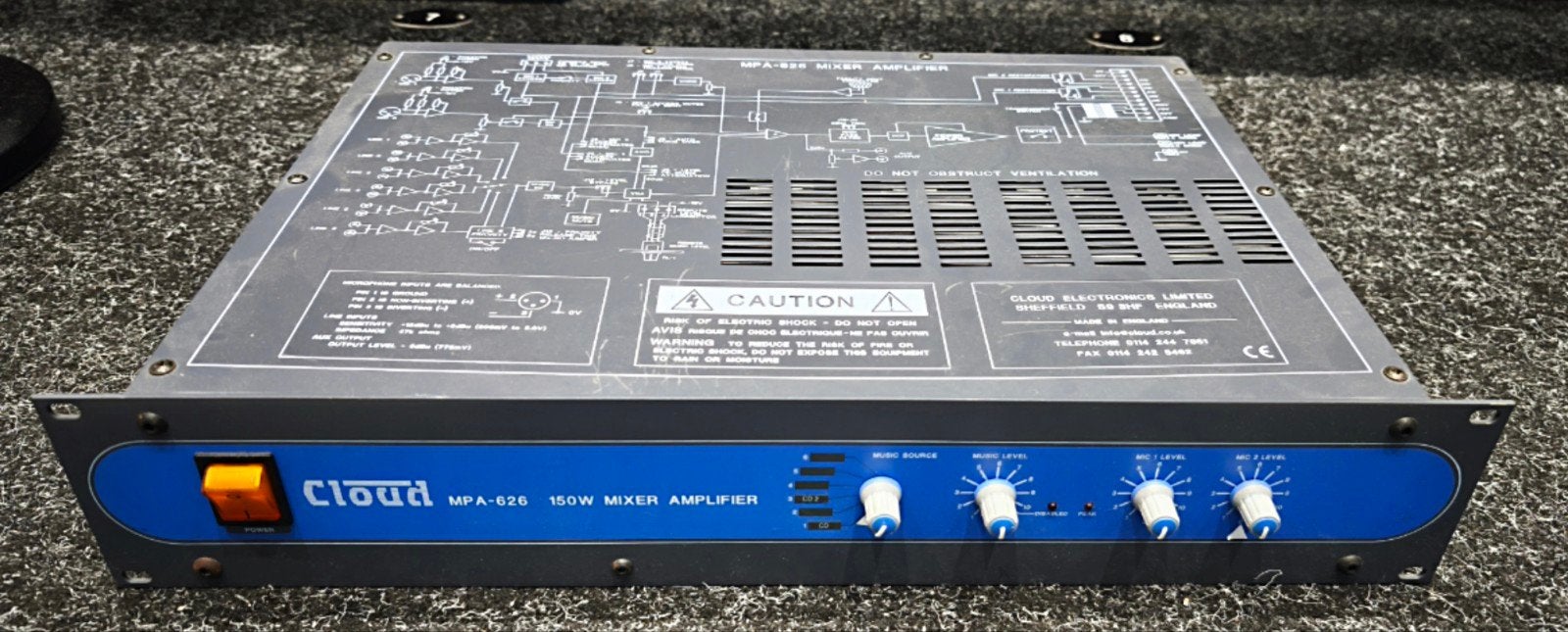 Cloud Mixer/Versterker MPA-626 150W - Gebruikt, Overige merken, Cloud Electronics Limited, Gebruikt, Ophalen of Verzenden