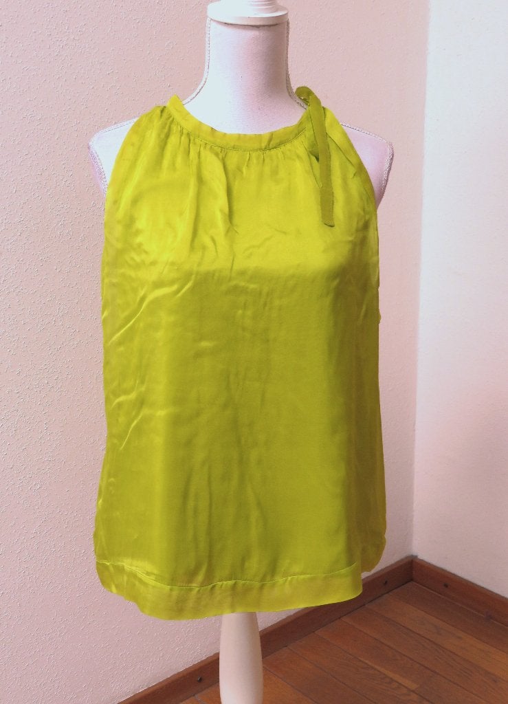 V74 AAIKO blouse top limoen geel 30% zijde S 36, Aaiko, Geel, Ophalen of Verzenden, Zo goed als nieuw
