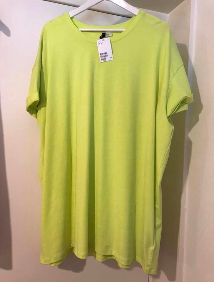 Nieuw H&M neon groen geel oversized t-shirt 2XL, Kleding | Dames, Grote Maten, Verzenden, Nieuw, Geel, Shirt of Top