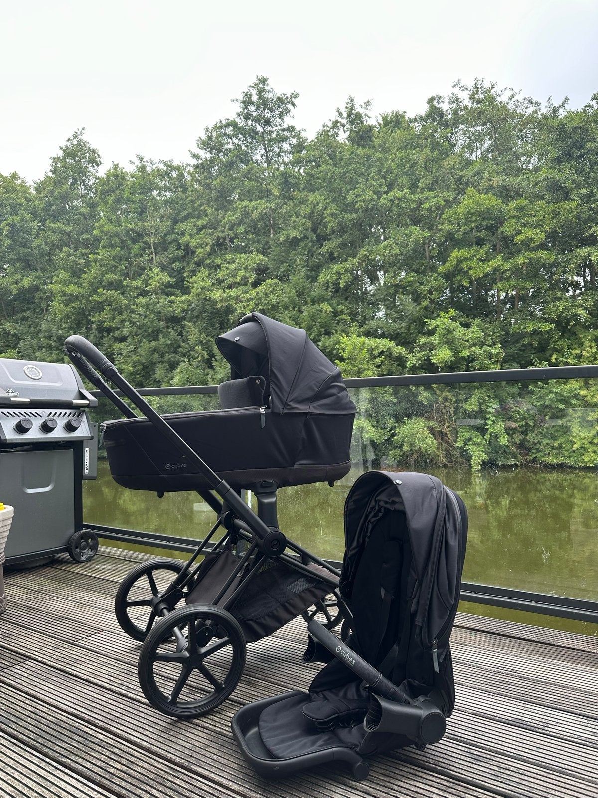 Cybex Priam Combiwagen met Reiswieg en Zitje - Zo goed als n, Zo goed als nieuw, Combiwagen, Met reiswieg, Ophalen