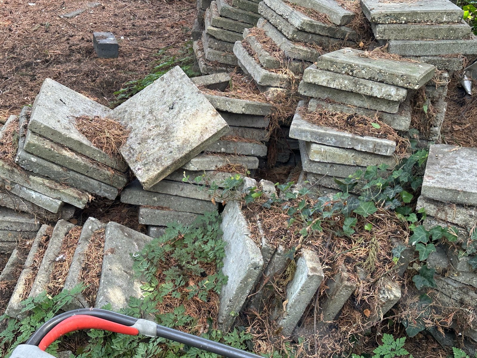 Gebruikte betontegels voor tuin of terras, Ophalen, Gebruikt, 10 m² of meer, Beton