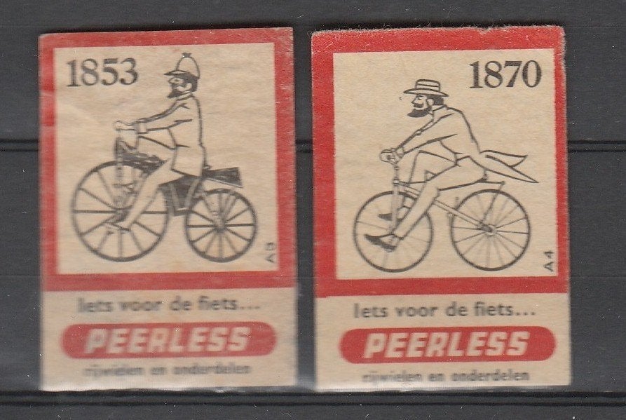 Lucifermerken,  Peerless, Fietsen  (135), Verzenden, Gebruikt, Luciferdoosjes of -merken