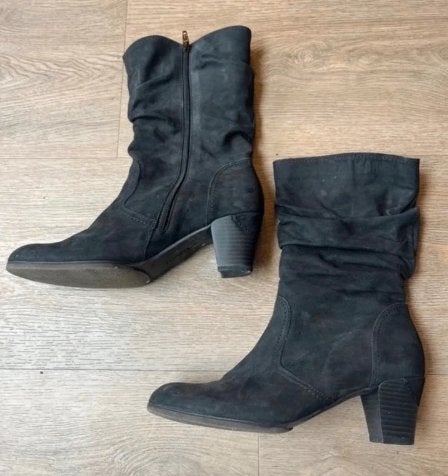 Gabor Zwarte Enkellaarzen Maat 41 / 7.5, Schoenen met lage hakken, Zwart, Gabor, Ophalen of Verzenden
