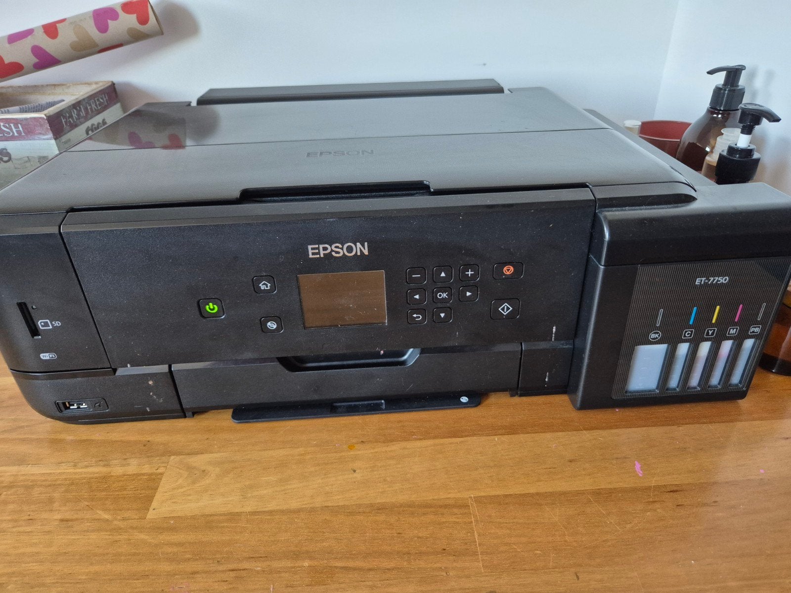 Epson ET-7750 A3 printer met strepen - voor de handige kluss, Computers en Software, Printers, Ophalen, Kleur printen, All-in-one