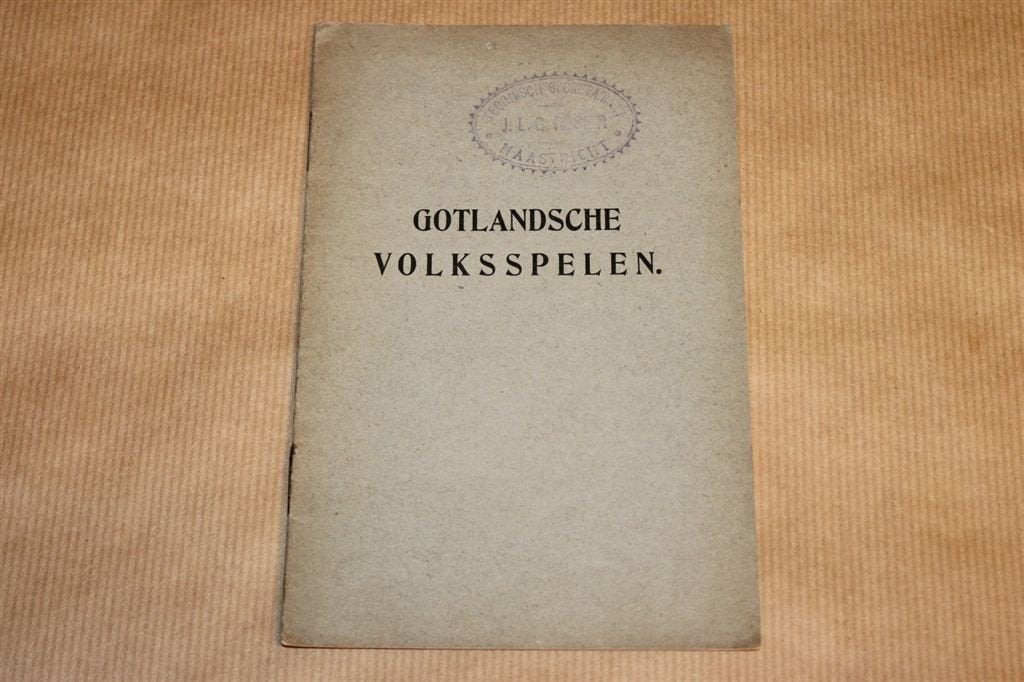 Gotlandsche Volksspelen - Oude handleiding ca 1910 !!, Ophalen of Verzenden, Zo goed als nieuw