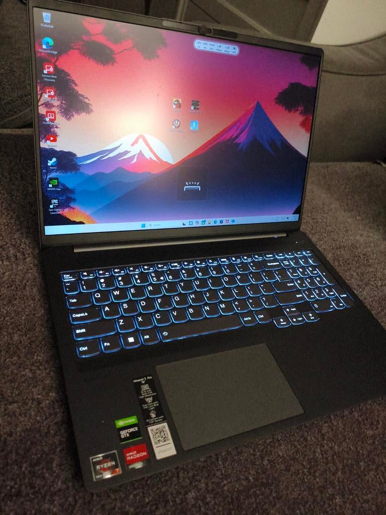 Lenovo ideapad 5 pro 16ach6, Computers en Software, Windows Laptops, Ophalen, Met videokaart, Qwerty, Zo goed als nieuw