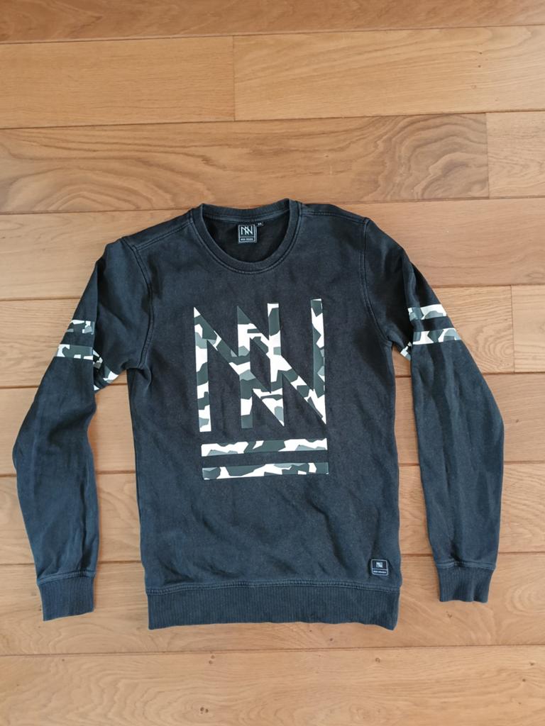 Non Grada Trui XS - Stijlvolle Sweater met Camo Details, Zwart, Ophalen of Verzenden, Maat 46 (S) of kleiner, Gedragen