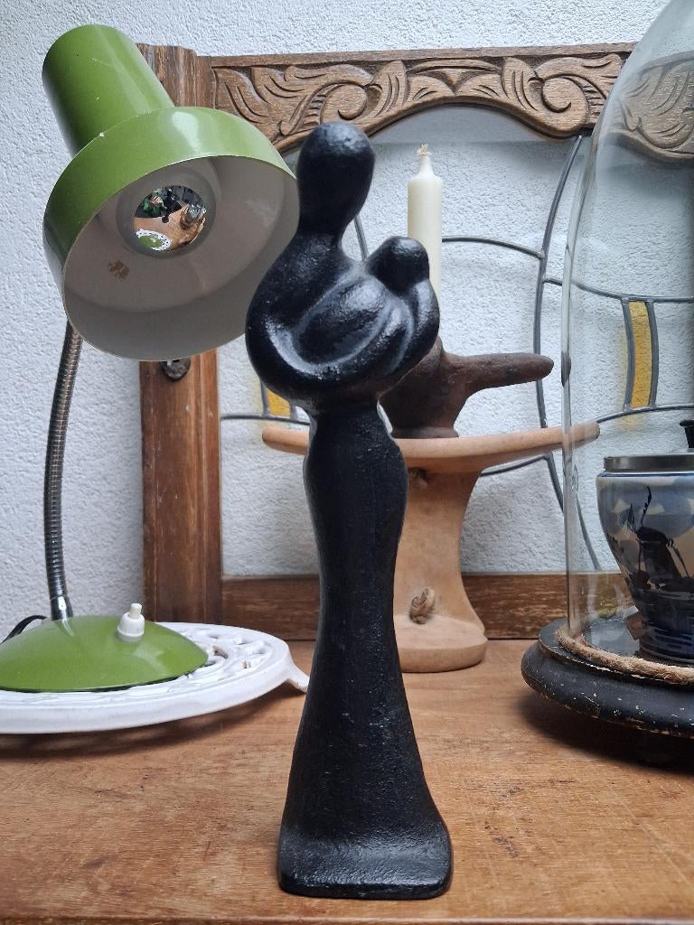 gietijzeren mariabeeld / 23 cm hoog, Ophalen of Verzenden, Zo goed als nieuw, Religie