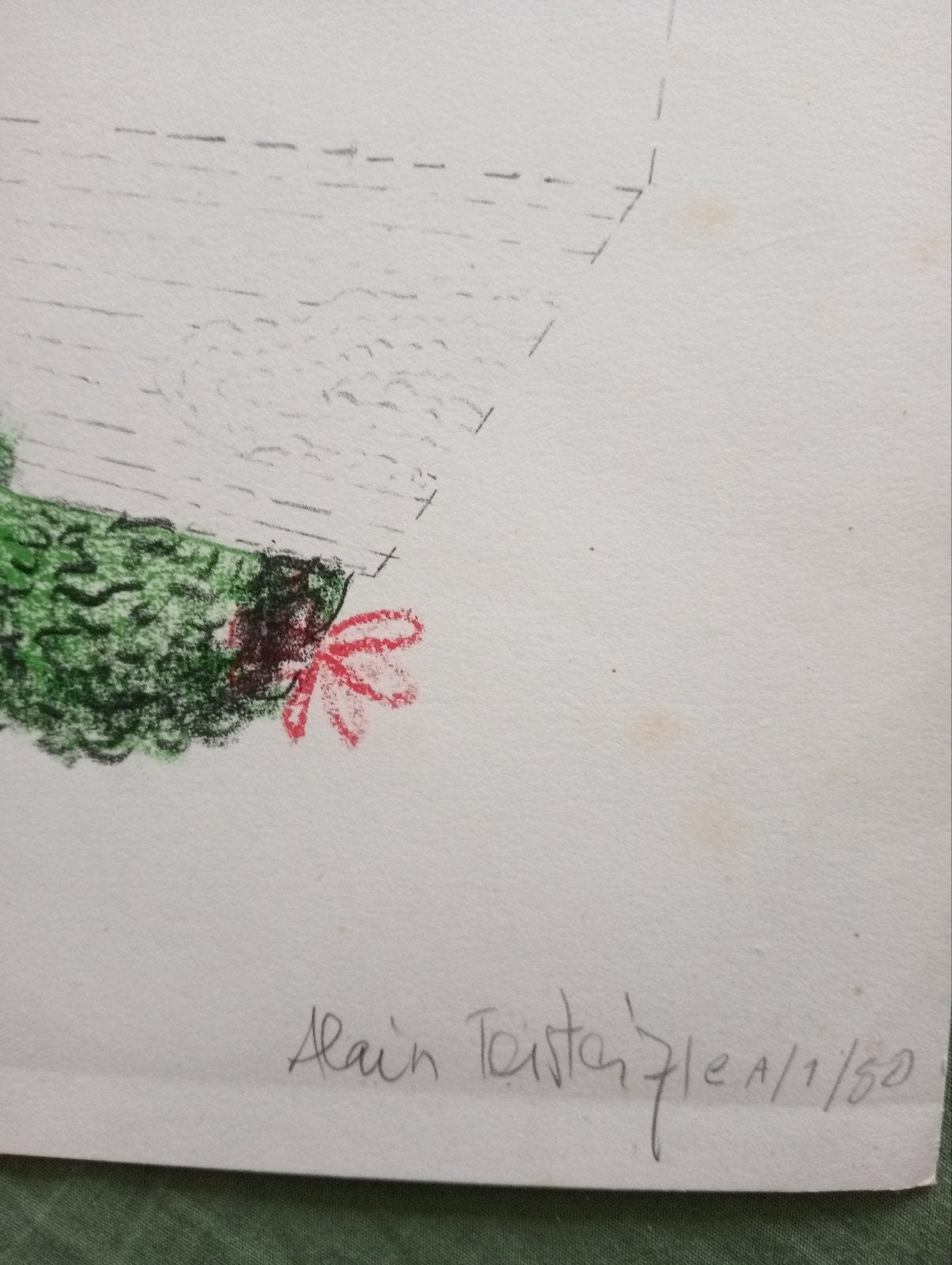 Alain Teister Lithografie 1971, Ophalen of Verzenden