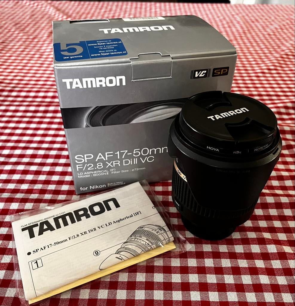 Tamron SP AF 17-50mm F/2.8 XR DiII VC + Hoya UV filter, Ophalen, Zo goed als nieuw, Standaardlens, Zoom