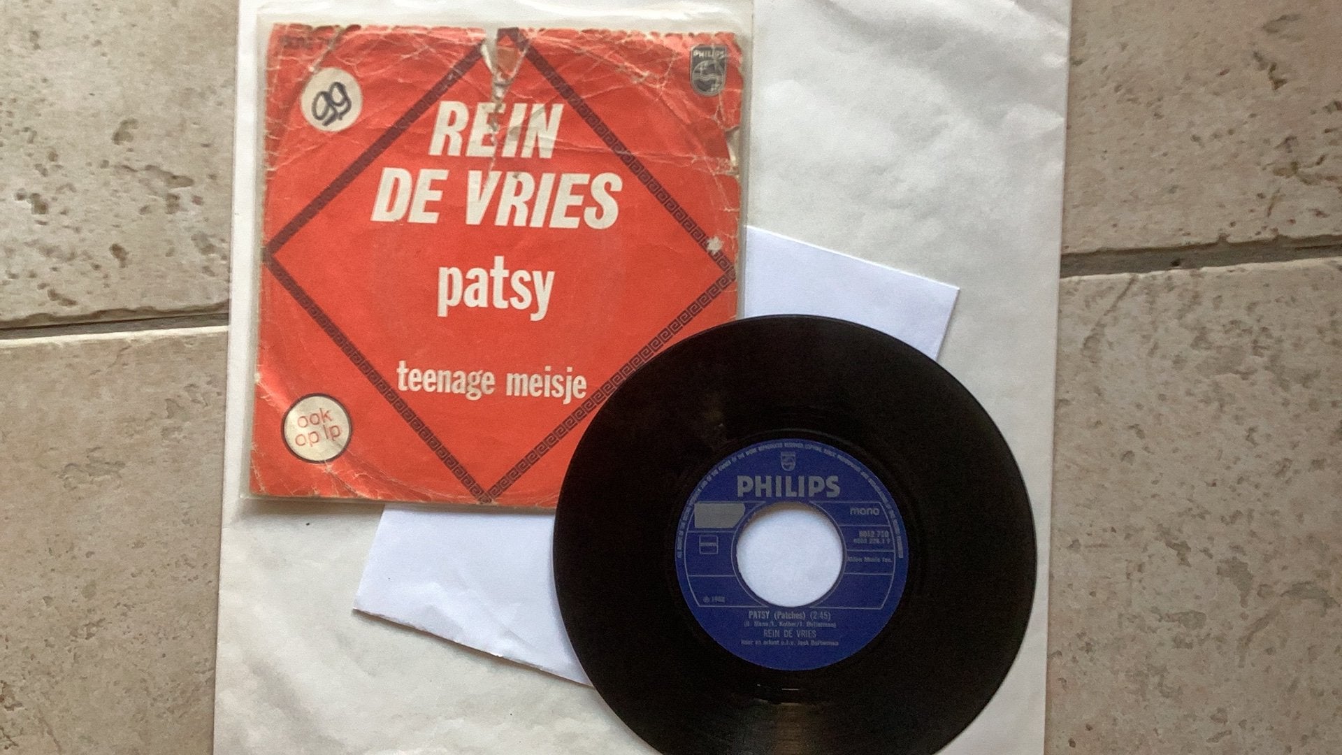 Single Rein de Vries - Patsy, Ophalen of Verzenden, Gebruikt, 7 inch, Levenslied of Smartlap