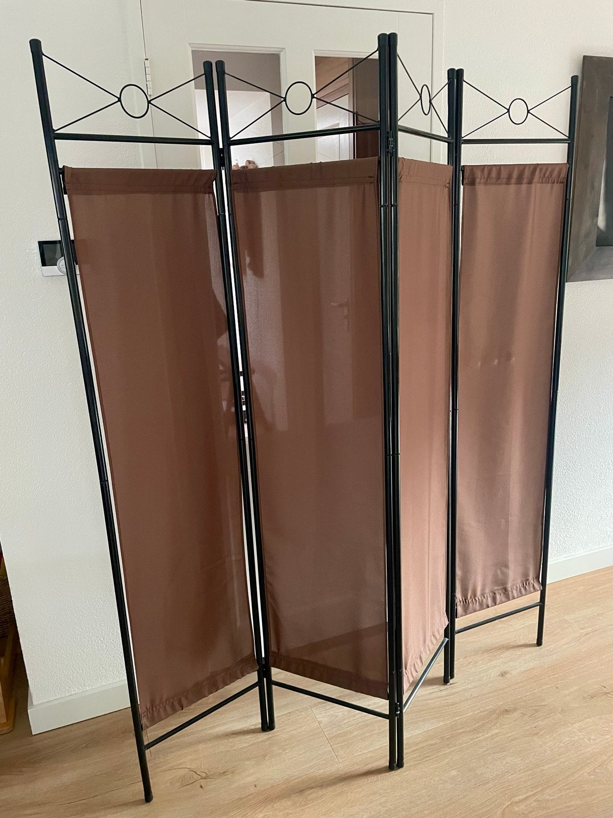 Stijlvol kamerscherm - Bruin en Zwart, Ophalen, Zo goed als nieuw