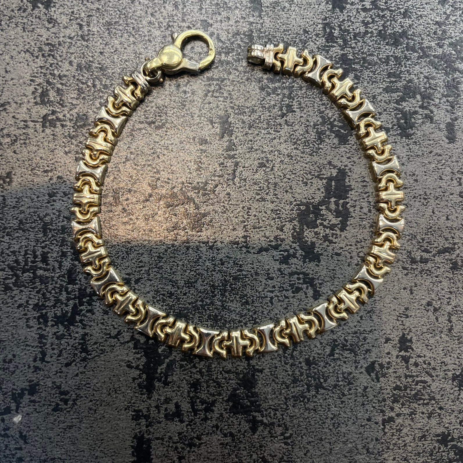 14k gouden bulgari armband wit/geel, Sieraden, Tassen en Uiterlijk, Ophalen of Verzenden, Zo goed als nieuw, Overige kleuren, Goud