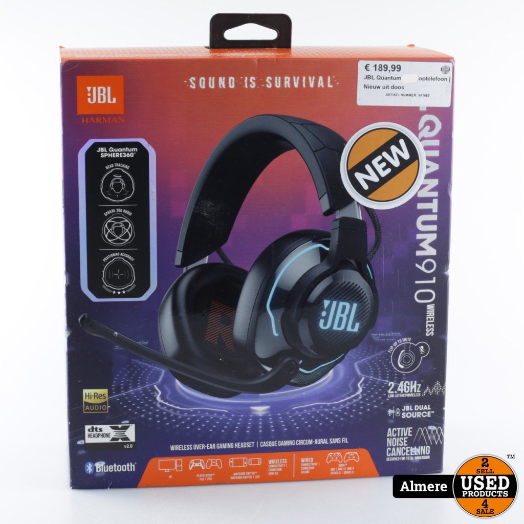 JBL Quantum 910 Koptelefoon | Nieuw uit doos, JBL, Gebruikt, Support@jbl.com, 400 Atlantic Street
Stamford, CT 06901
USA