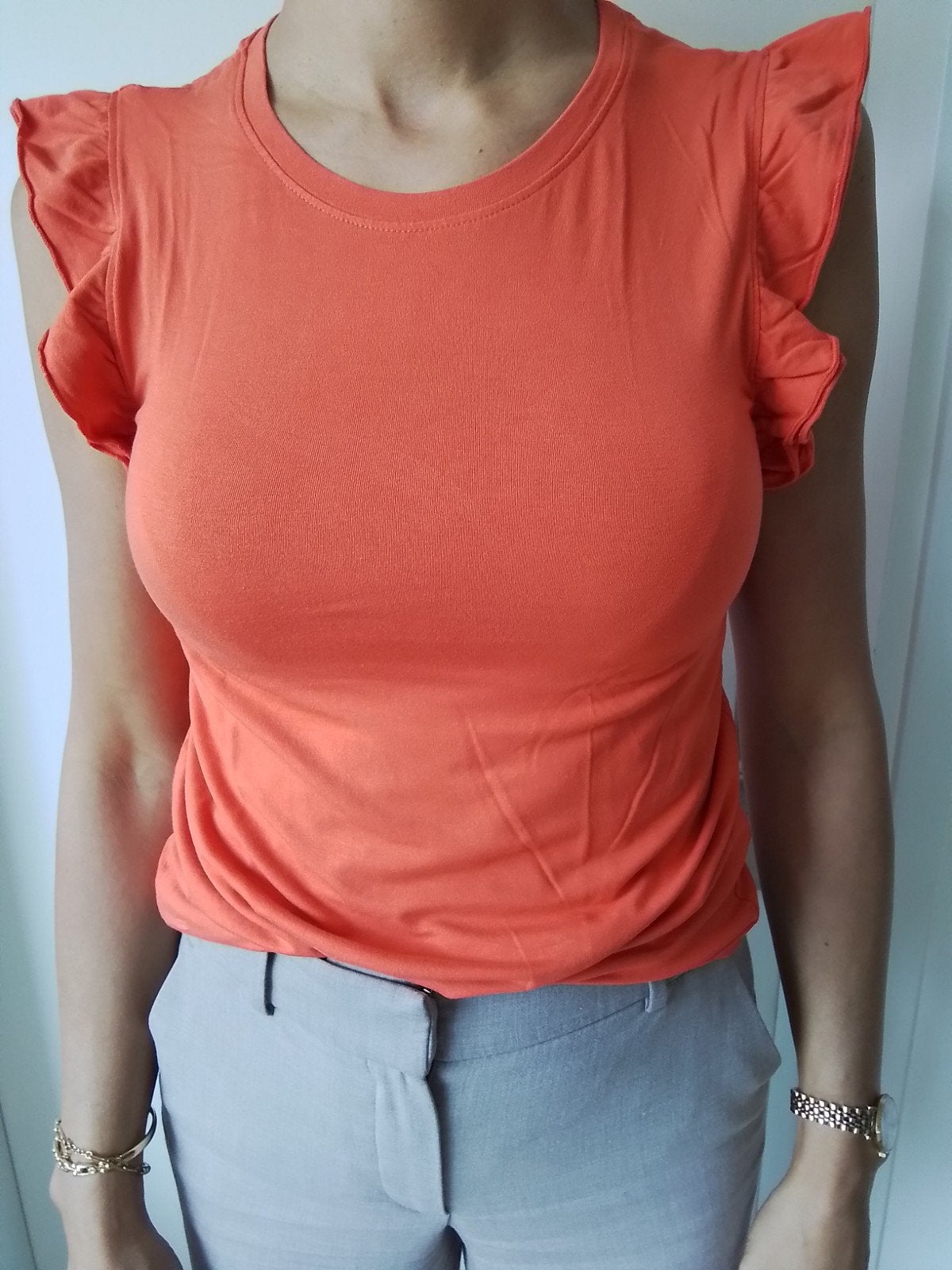 Oranje shirt Peppercorn mt S, Oranje, Ophalen of Verzenden, Zo goed als nieuw, Korte mouw