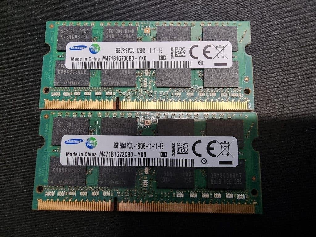 16GB (2x8GB) PC3L-12800 DDR3L 1600Mhz 2RX8 Samsung