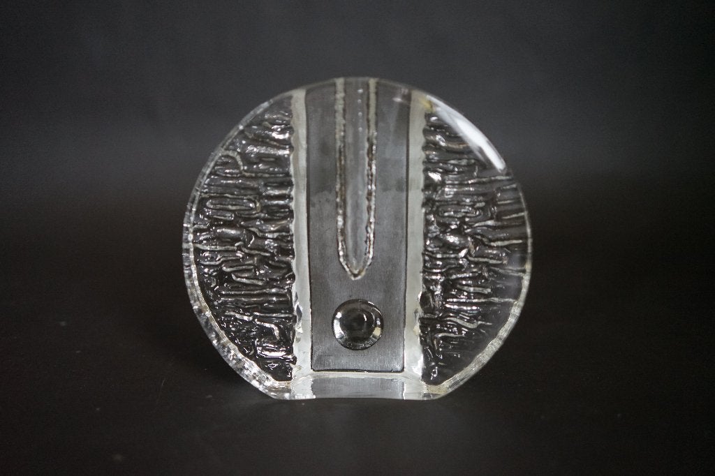 Vintage kristal glas Solifleur vaas Walther Glas Germany, Ophalen of Verzenden