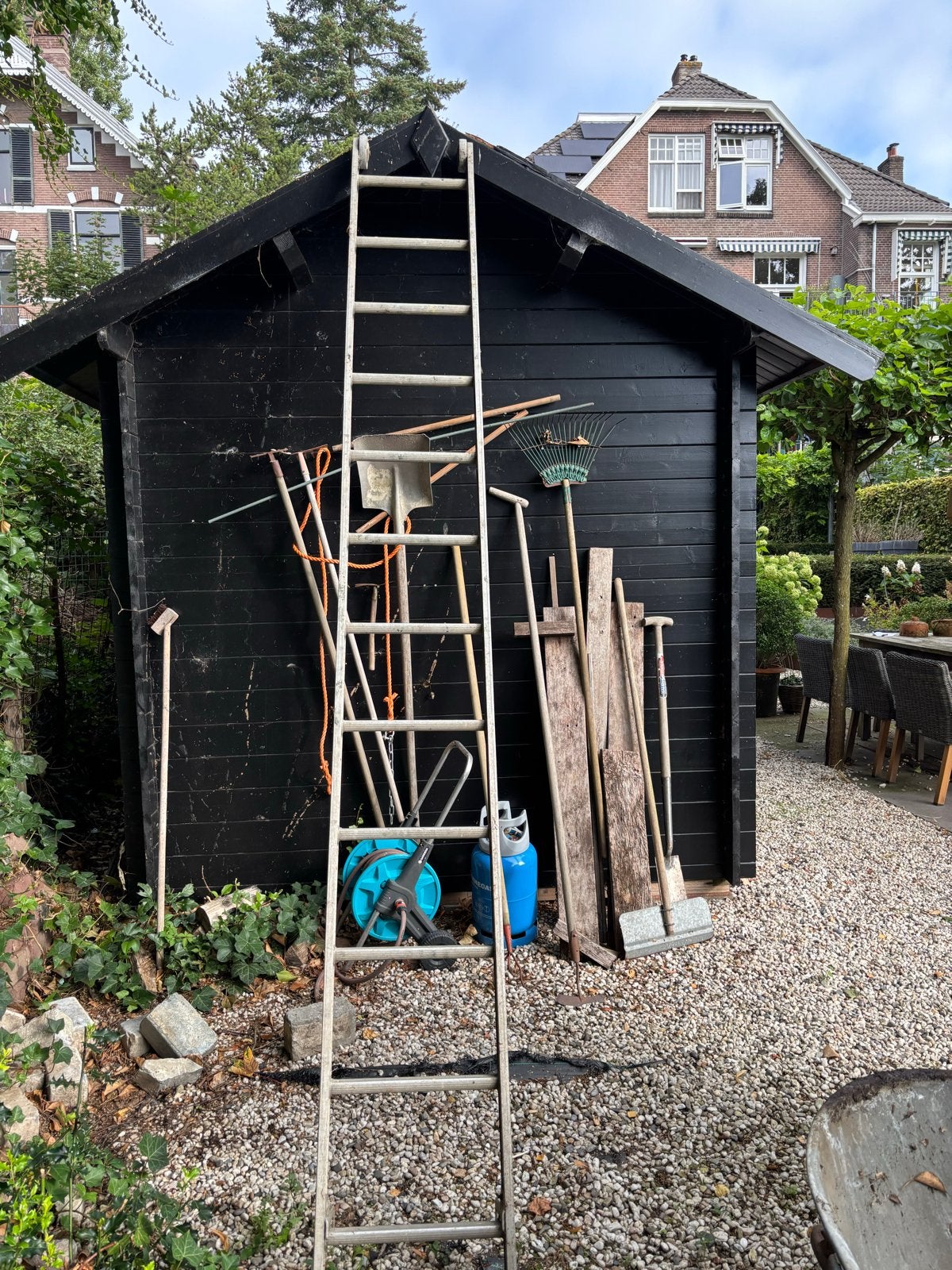 Stevige aluminium ladder - 4 meter of meer, Ophalen of Verzenden, Gebruikt, Ladder, 4 meter of meer