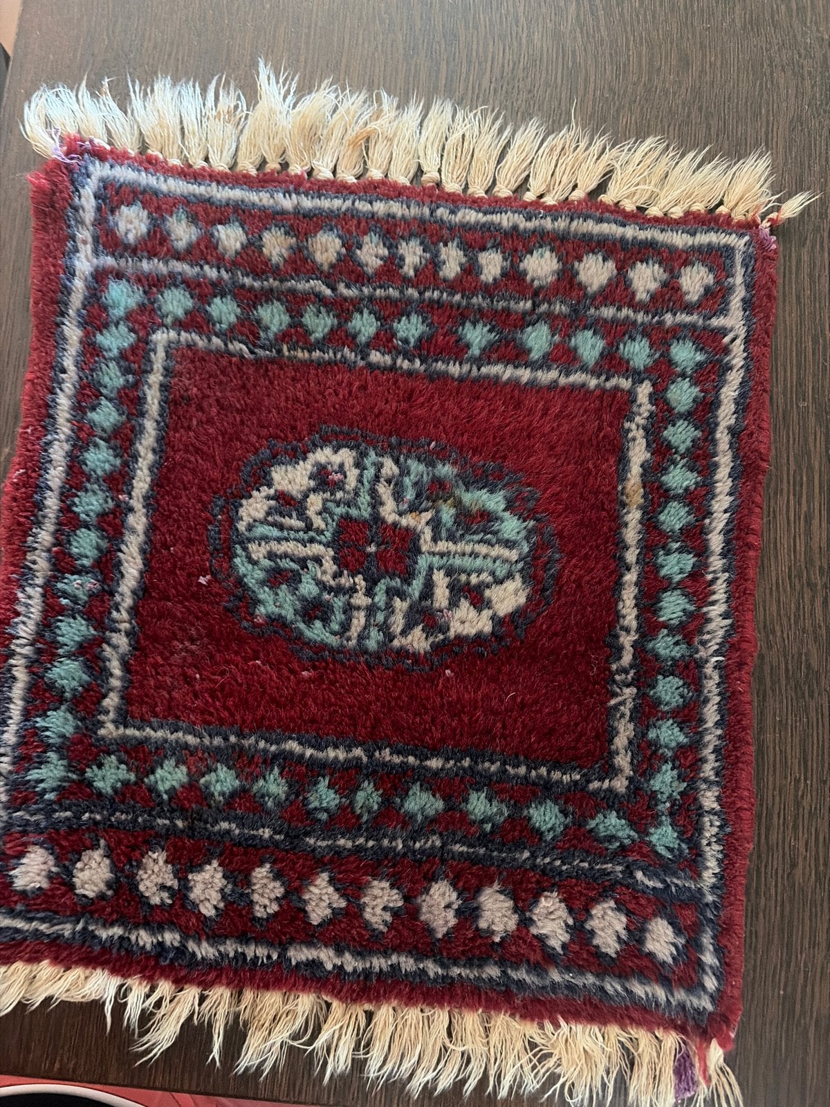 Set van 3 Perzische tapijtjes voor op tafel - 33x30cm, Minder dan 50 cm, Gebruikt, Ophalen of Verzenden, Rechthoekig