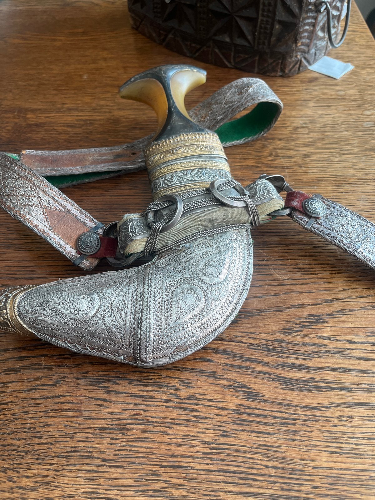 Omaanse Khanjar Dolk - Zilver Versierd, Ophalen