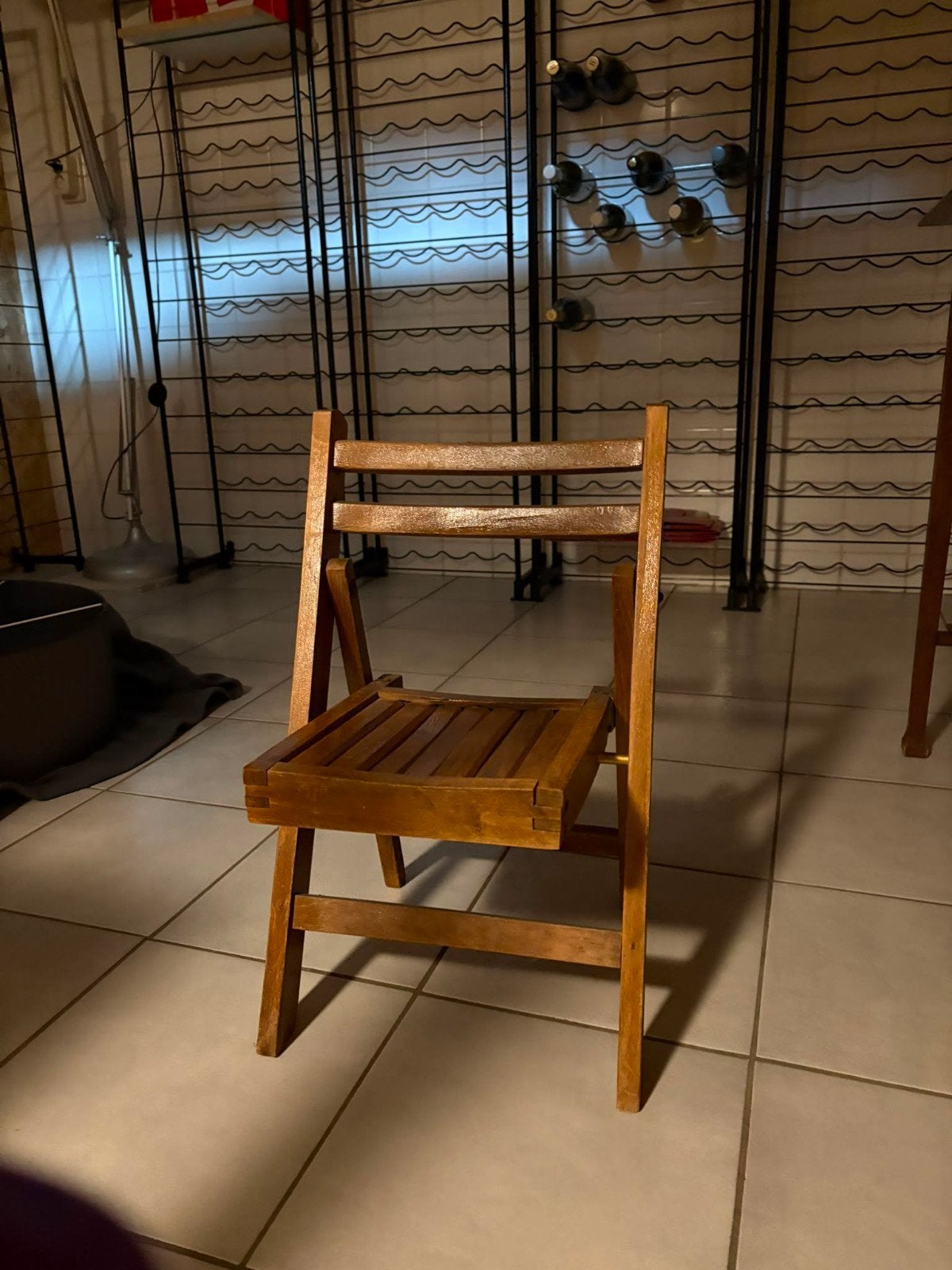Vintage Houten kinder klapstoel, Huis en Inrichting, Stoelen, Ophalen, Gebruikt, Bruin, Klassiek