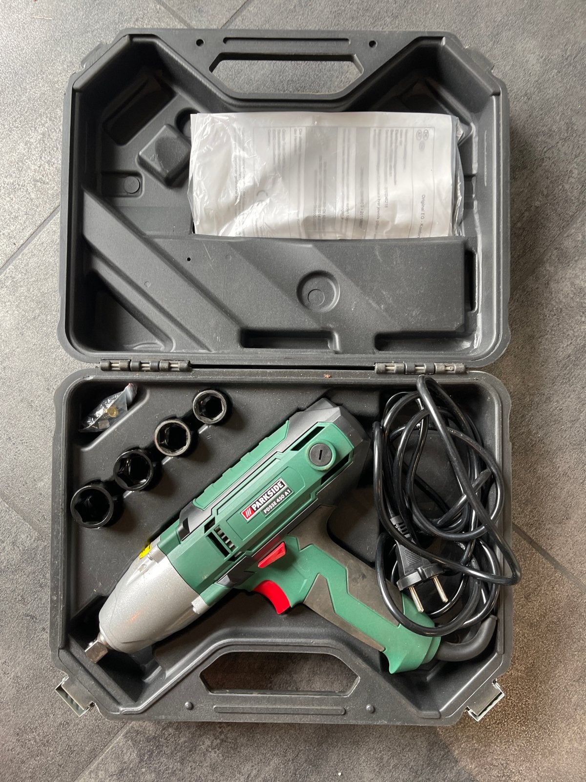 Parkside elektrische slagmoersleutel PDSSE 450 A1, Ophalen of Verzenden, Gebruikt, Overige typen, Parkside