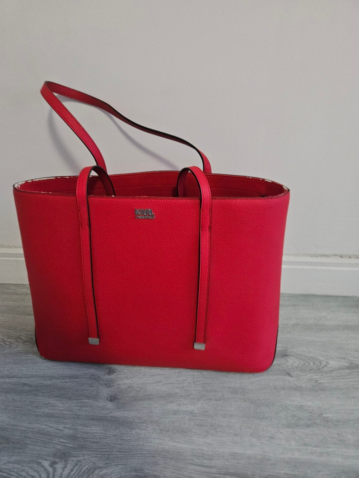 Karl Lagerfeld Shopper Rode Handtas, Ophalen of Verzenden, Gebruikt, Rood, Shopper