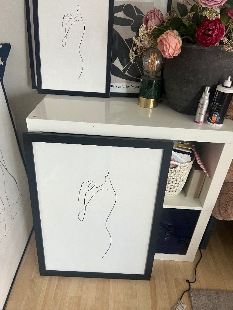 Mooie afbeelding in lijst 55 x 75 cm, Ophalen, Zo goed als nieuw, Schilderij, 75 – 100
