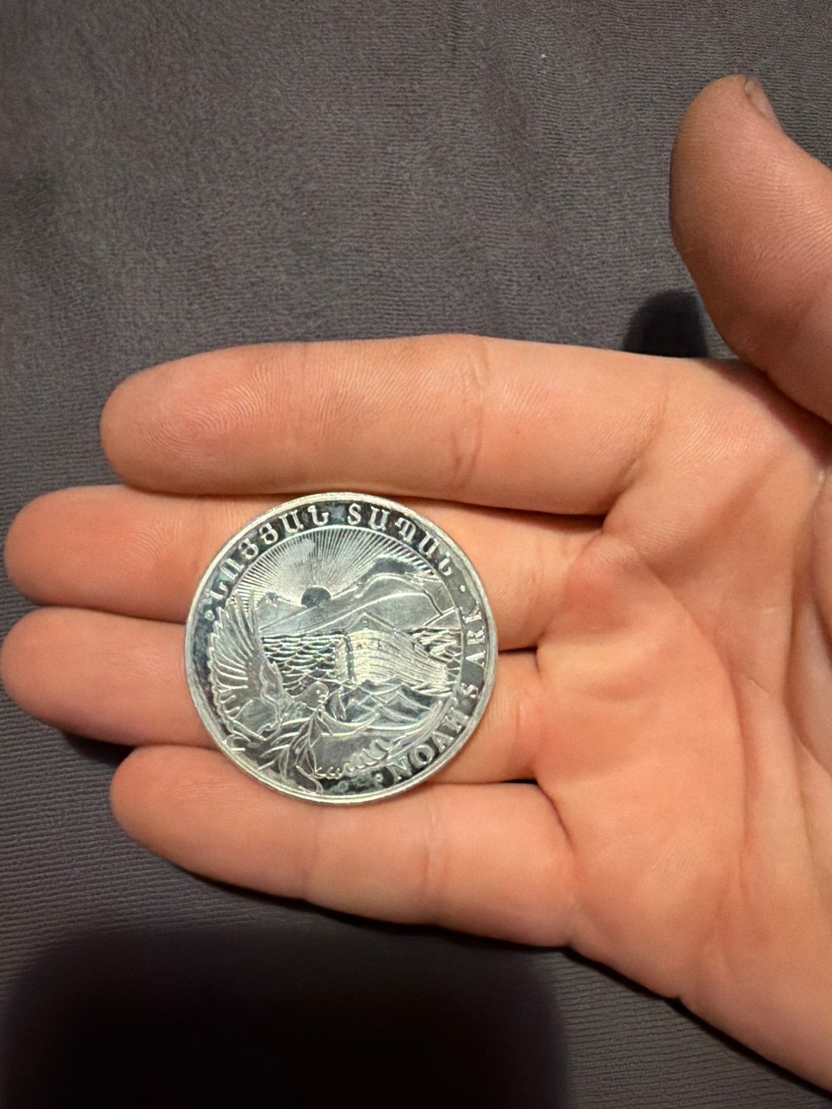 Zilveren 500 Dram munt Republiek Armenië 2021, Ophalen of Verzenden, Midden-Oosten, Losse munt, Zilver