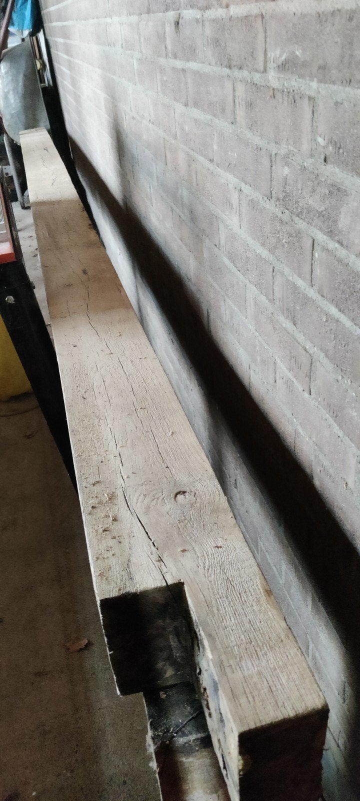 Eiken houten balk 3,8 meter lang 16x16cm, Ophalen, Eiken, Zo goed als nieuw, Balk