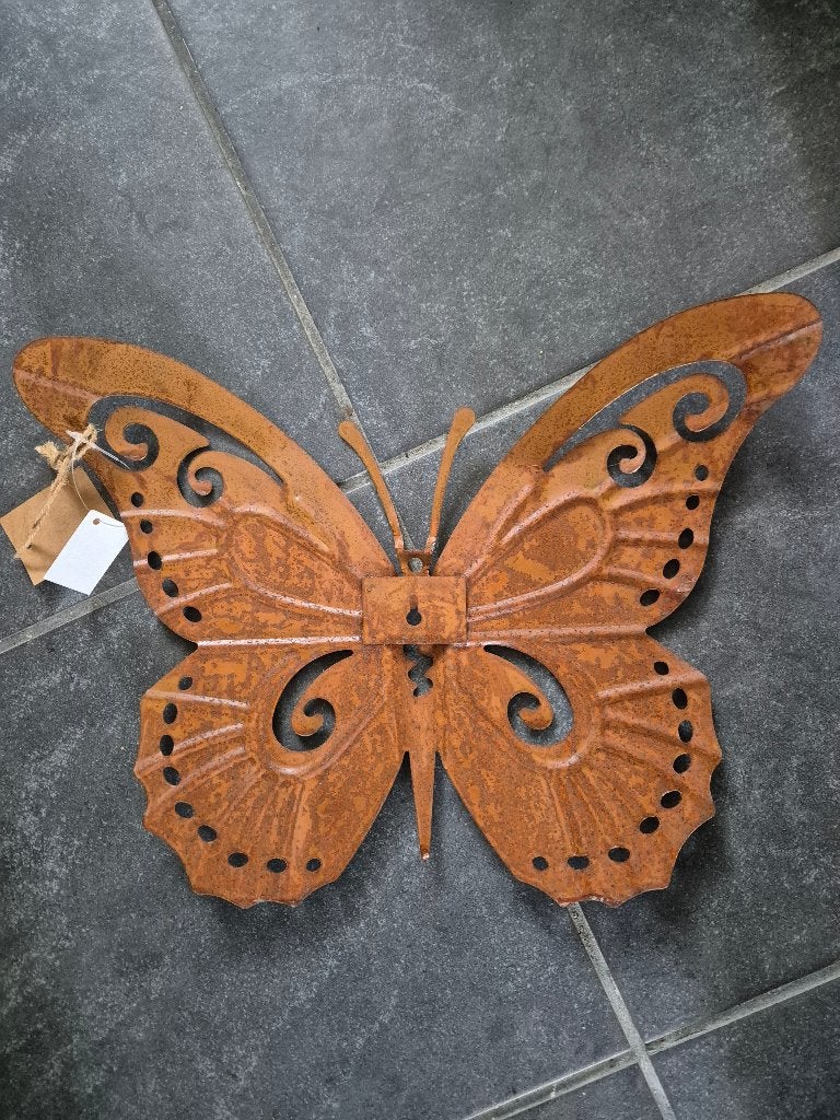 metaal metalen vlinder wand deco, Huis en Inrichting, Ophalen of Verzenden, Nieuw