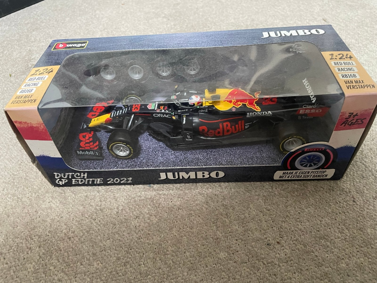Bburago Red Bull Racing RB16B Max Verstappen 1:24, Ophalen of Verzenden, Nieuw
