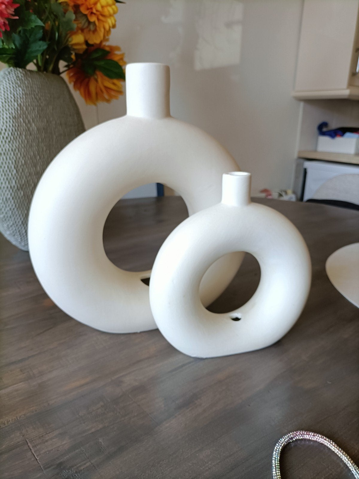 Woonaccessoires, Ophalen, Inclusief droogbloemen, Wit, Zo goed als nieuw