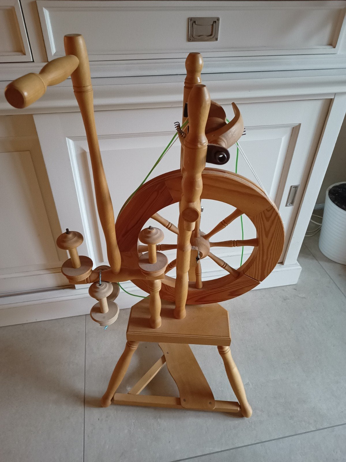 Spinnewiel hout opknappertje, Hobby en Vrije tijd, Ophalen, Gebruikt, Spinnewiel