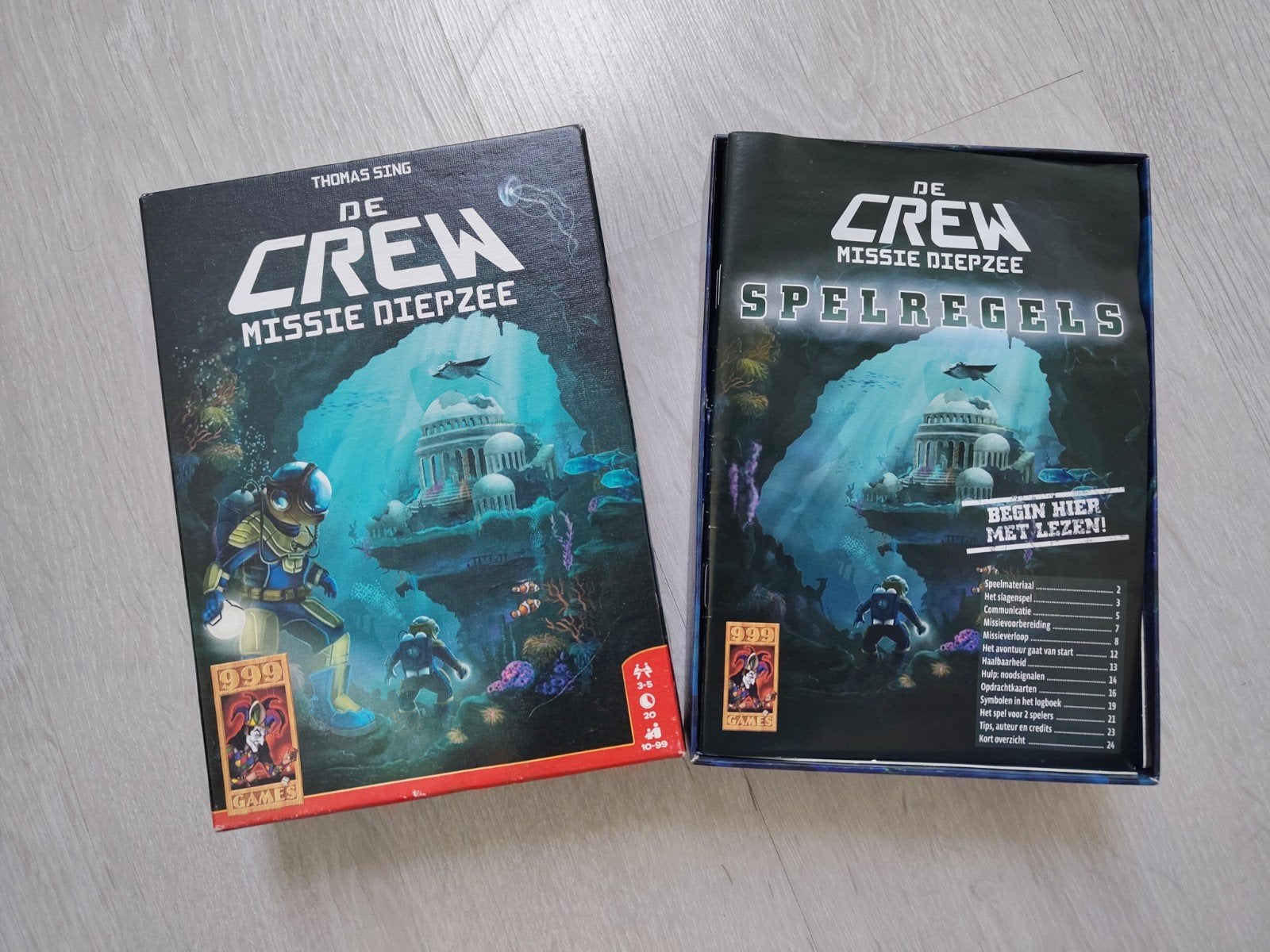 Coöperatief kaartspel: De Crew Missie Diepzee (999, NL), Hobby en Vrije tijd, Een of twee spelers, Ophalen of Verzenden, Zo goed als nieuw