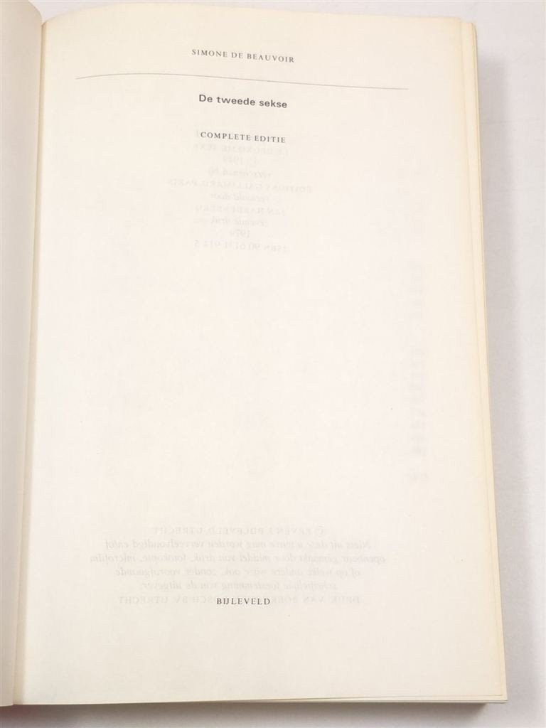 De Tweede Sekse — Beauvoir, Complete Editie, Ophalen of Verzenden, Gelezen