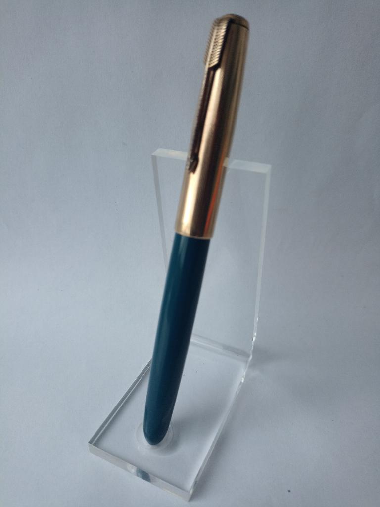 Vulpen Parker 51 aeromatric – teal blue, Verzamelen, Pennenverzamelingen, Ophalen of Verzenden, Gebruikt, Vulpen, Parker