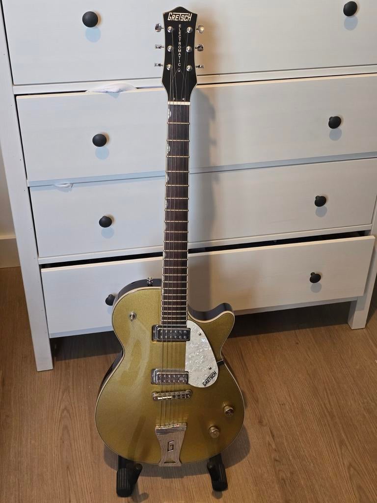 Gretsch G5238 Pro Jet Electromatic Gold Sparkle, Muziek en Instrumenten, Snaarinstrumenten | Gitaren | Elektrisch, Ophalen, Zo goed als nieuw